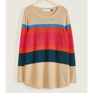 Plus Size 2X 100% Cotton Striped Sweater Tunic Penningtons